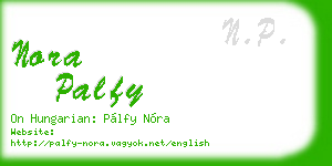 nora palfy business card