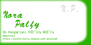 nora palfy business card